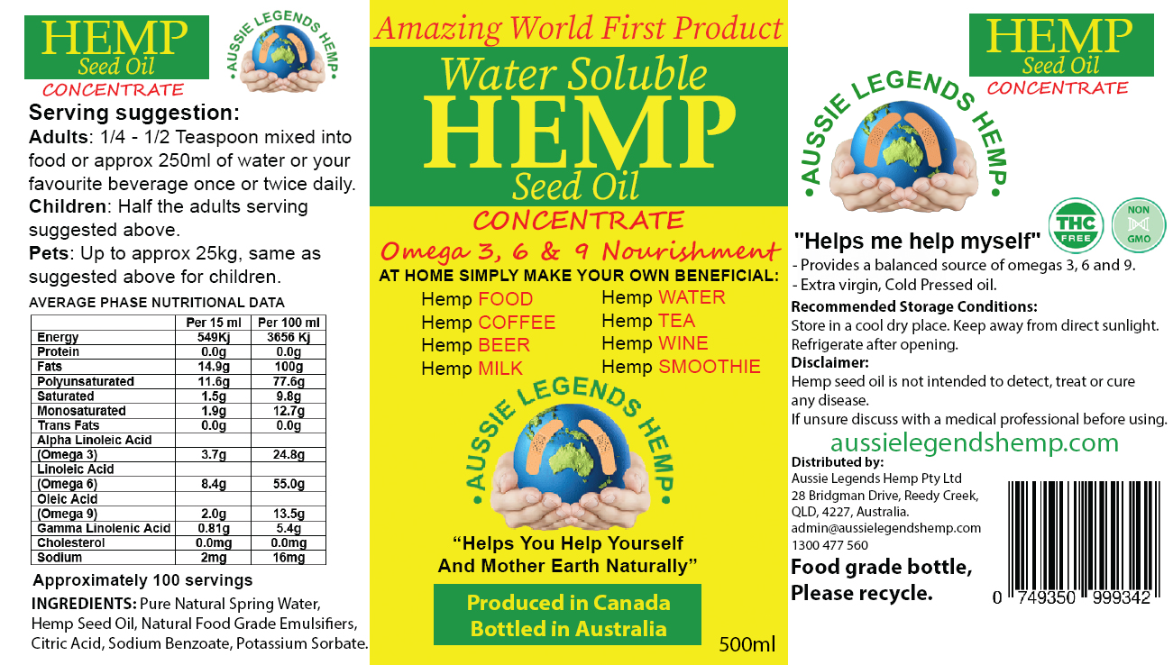 Hemp Seed Oil Concentrate