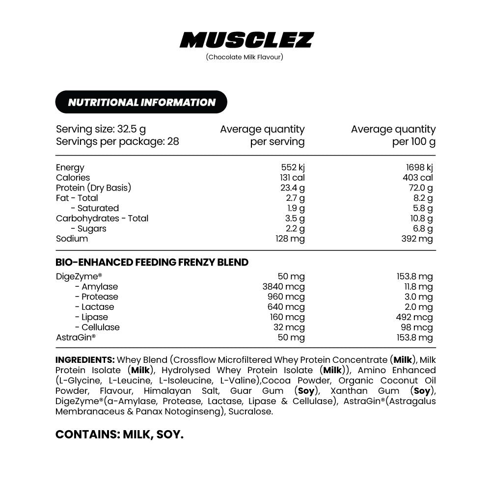 MUSCLEZ Bio-Enhanced Whey Protein