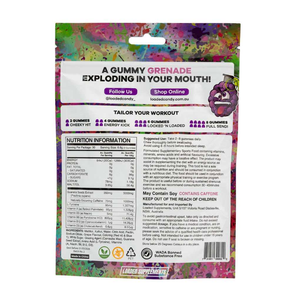 Loaded Candy - Pre-Workout Gummies